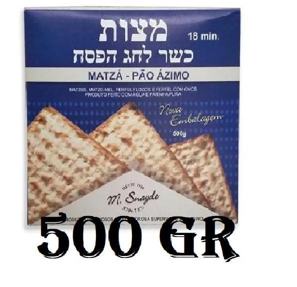 Pão Ázimo Matza Para Ceia Judaica Rabino M. Snayde 500g