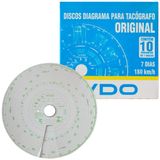 Disco Diagrama Tacógrafo Semanal 180km 7d 70 Unidades Vdo