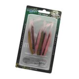 Kit 6 Iscas Artificiais Soft Shad + 2 Anzol Jig Head Maruri