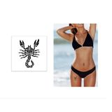 Cartela Tatuagem Temporária Escorpião Tribal
