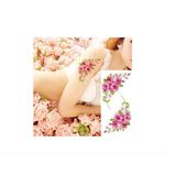 Tatuagem Temporária Delicada Com 20 Cm Flor Floral Rosas