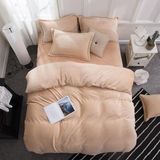 Jogo De Cama Casal Queen Sued Bege 7pç Edredom De 260x260cm