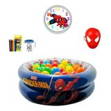 Piscina De Bolinhas Homem Aranha 37l + 25 Bolinhas - 4 Itens