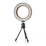 Ring Light 16cm Com Tripé De Mesa E Controle Ring Fill Light