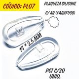 100 Un. Plaqueta Óculos Silicone Ultra Macia C/ar Interior
