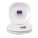 Kit 6 Prato Raso Opaline Plaza Duralex Vidro 27cm Branco