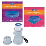 Kit Filtro Capa Forro Para Piscina Inflável 9000l Mor - 220v