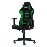 Cadeira Gamer Ii Reclinável 180º Giratória Preta Com Verde