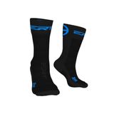 Meia Ciclismo Ert Preto E Azul Cano Médio