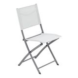 Cadeira Dobrável Aço Foldable Branco Até 160kg - Branco