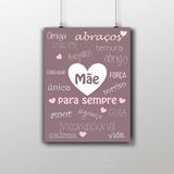 Placa Decorativa Mãe Para Sempre 20x30cm Presente Para Mãe