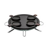 Raclete Grill 9 peças 37cm Racleteira Preta - Forma Inox