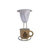 Café Individual Caneca Ceramica E Coador - Bege