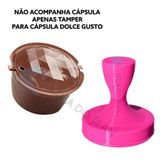 Tamper Socador Cápsula Dolce Gusto Reutilizável Café Rosa