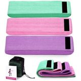 Kit 3 Faixas Elásticas De Exercícios Hip Resistance Bands