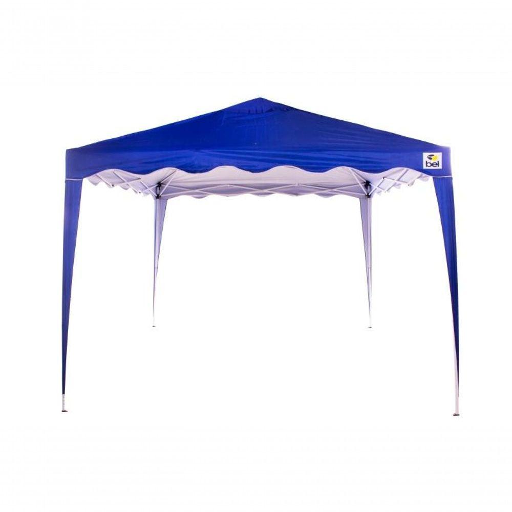 Tenda Gazebo Dobrável Alum. 3,00 X 3,00 M Azul Bel Lazer