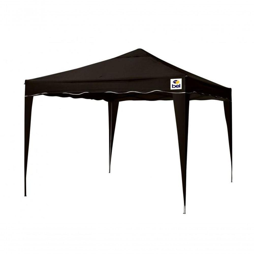 Tenda Gazebo Dobrável Alum. 3,00 X 3,00 M Preto - Bel Lazer