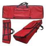 Capa Bag Master Luxo Teclado Yamaha Motif Xf8 Nylon Vermelho