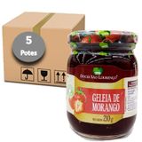 Geleia De Morango São Lourenço 210g (5 Potes)