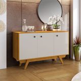 Buffet Aparador 3 Portas Harmonia Candian Jcm Móveis Cinamomo/off White