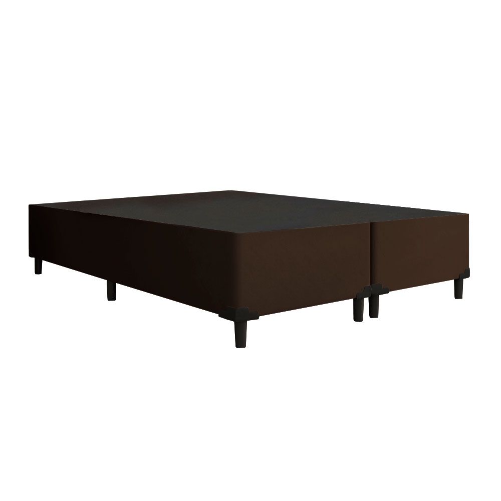 Cama Box King 1,93 m com 38cm de Altura Prince Suede Marrom