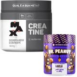 Creatina Max Titanium 300g Pura + Pasta Amendoim Dr Peanut