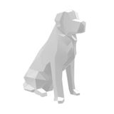 Golden Retriever Geometrico Low Poly Decoração 3d