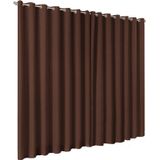 Cortina Sala Quarto Em Tecido Microfibra Marron 4,00x2,50