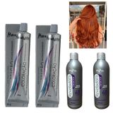 Kit Tinta Ruivo 02 Coloração e 02 OX 40 90ml Mairibel