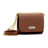 Bolsa Feminina De Lado Com Alça Em Corrente Marom