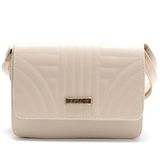 Bolsa Feminina Transversal Com Fecho Em Zíper Marfim
