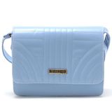 Bolsa Feminina Transversal Com Fecho Em Zíper Azul
