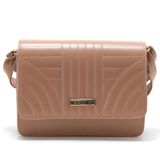 Bolsa Feminina Transversal Com Fecho Em Zíper Nude