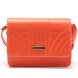 Bolsa Feminina Transversal Com Fecho Em Zíper Laranja