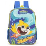 Mochila Escolar De Alças Baby Shark Infantil Tubarão Amarelo