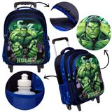 Mochila Masculina Infantil Rodinha Incrível Hulk 3d Marvel