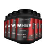 6x Whey Protein De Chocolate 900g Hf Suplements