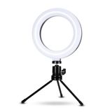 Ring Light 6 Polegadas 14cm Com Mini Tripé