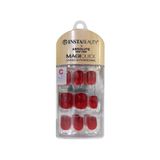 Abny Magiquick Unhas Postiças Curta Autoc Wine Red 24 Uni