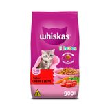 Ração Whiskas Para Gatos Filhotes Sabor Carne E Leite 900g