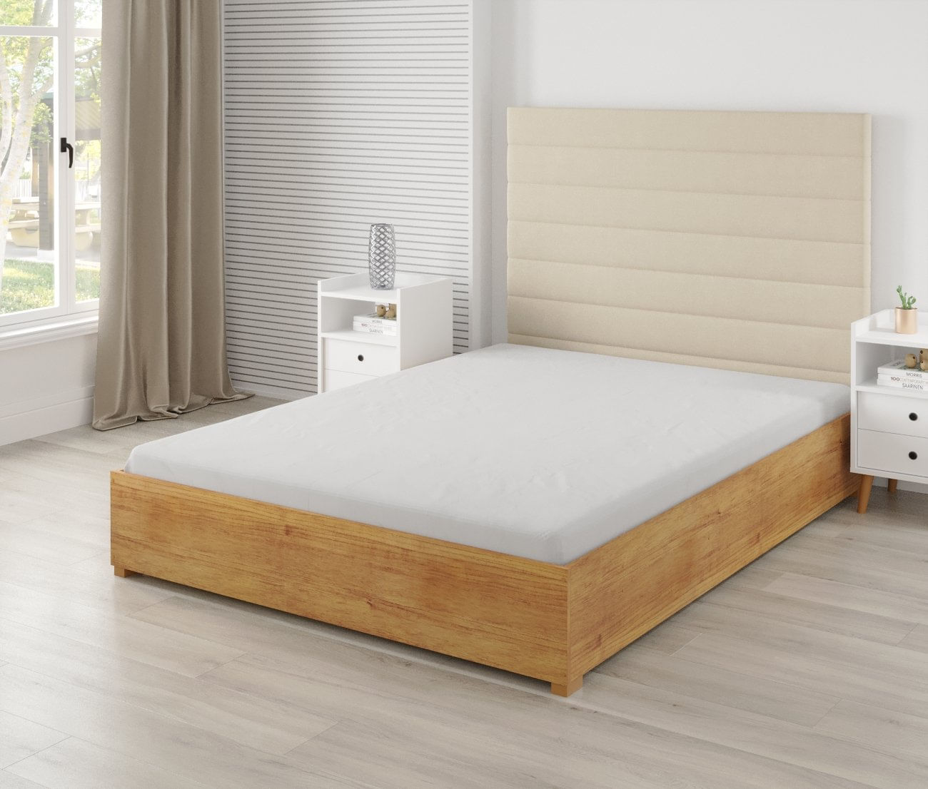Base Para Cama Casal Mdf/mdp Jupiter Mel