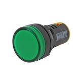 Sinaleiro Led Iluminado 22mm 24v Verde Modelo L20 Metaltex