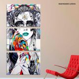 Conjunto de 3 Telas Decorativas em Canvas Modern Art