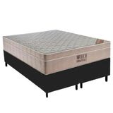 Conjunto Box Casal King Colchão E Base Preto E Bege