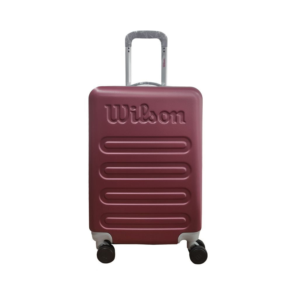 Mala De Bordo Abs Para Viagem Wilson W1735 Rodas Duplas Giro 360 Vinho