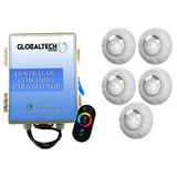 Led Piscina Kit 5 Led Rgb 9w Luxpool + Central Comando +