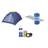 Kit Camping Barraca Para 4 Pessoas + 4 Colchonetes+ Lampião