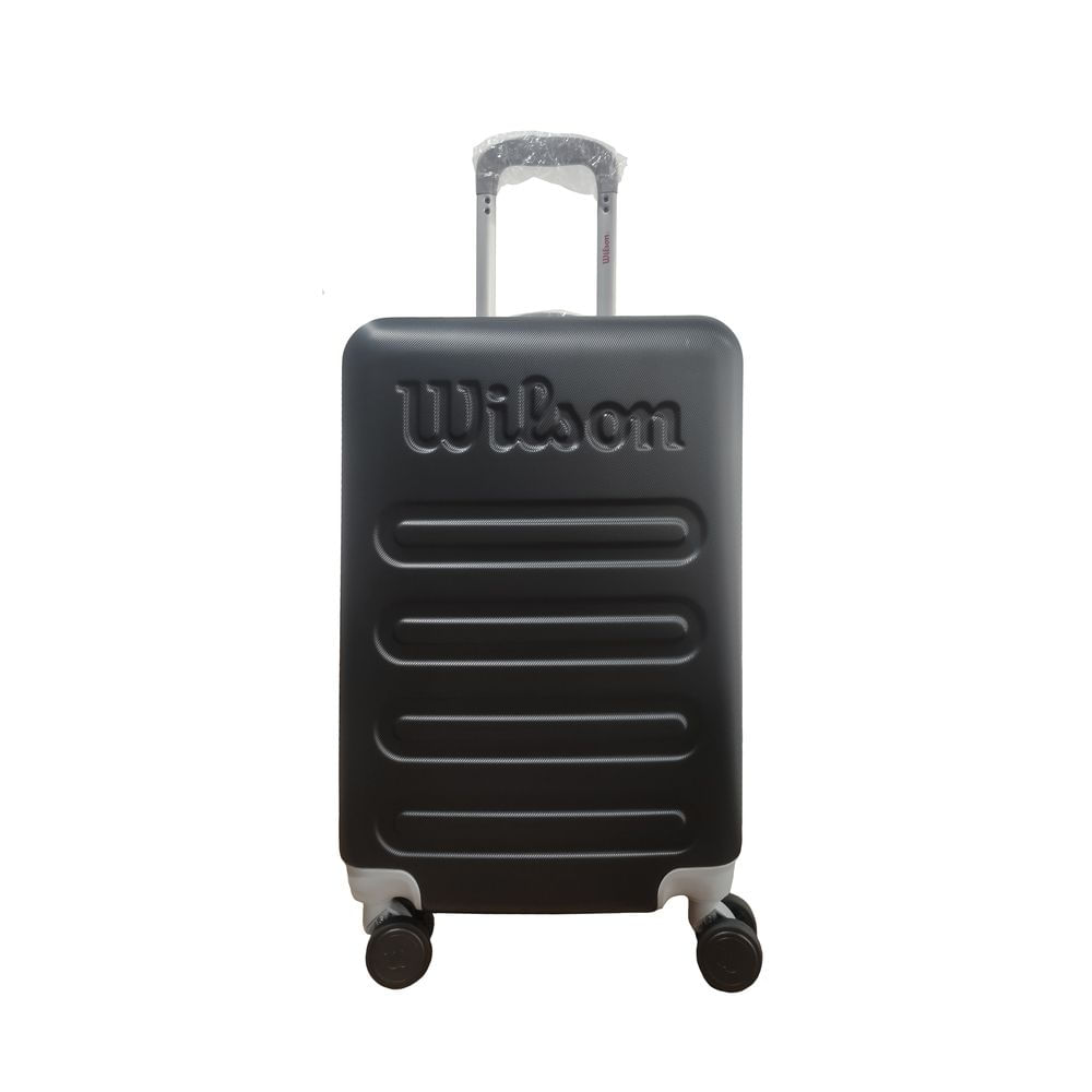 Mala De Bordo Abs Para Viagem Wilson W1735 Rodas Duplas Giro 360 Preta