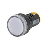 Sinaleiro Led Iluminado 22mm 24v Branco Modelo L20 Metaltex