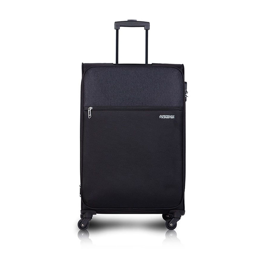 Mala De Viagem Media Poliester American Tourister By Samsonite Frankfurt Cadeado Integrado Preto